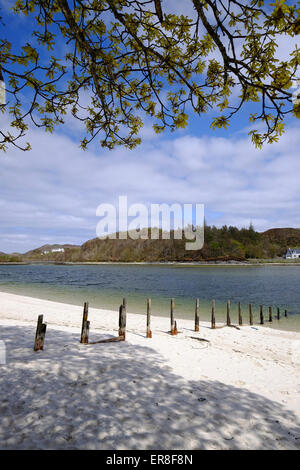 Die "Silver Sands von Morar" ist der schottischen Highlands auf der Nordwestküste zwischen Fort William und Mallaig Stockfoto