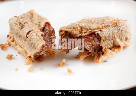 Frittierte Mars bar - eine Delikatesse in Schottland, Vereinigtes Königreich Stockfoto