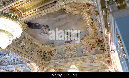 Details des Interieurs von New York Café Restaurant Budapest Ungarn Stockfoto