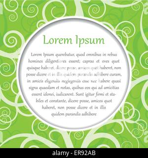 Vektor-Illustration des grünen Rahmens mit weißen runden Stock Vektor