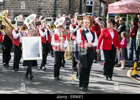 Dobcross Whit Freitag Brass Bandwettbewerb. Stockfoto