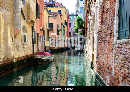 Ein Kanal von Venedig. 31. August 2014 übernommen. Stockfoto