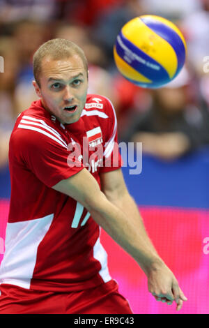 Danzig, Polen. 29. Mai 2015. Pawel Zatorski (POL), Polen gegen Russland, FIVB Men Volleyball-Weltliga, © Action und Sport/Alamy Live-Nachrichten Stockfoto