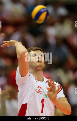 Danzig, Polen. 29. Mai 2015. Piotr Nowakowski (POL), Polen gegen Russland, FIVB Men Volleyball-Weltliga, © Action und Sport/Alamy Live-Nachrichten Stockfoto