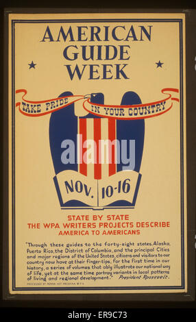 American Guide Week, 10-16. November Stolz auf Ihr Land: Stockfoto