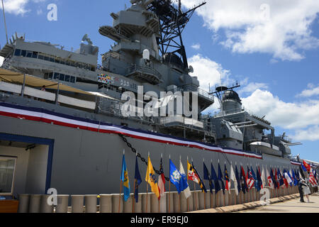 USS Missouri (BB-63), Schlachtschiff Missouri Memorial; Hawaii Stockfoto