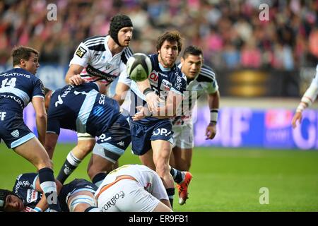 Paris, Frankreich. 29. Mai 2015. Top 14 Rugby-Playoff. Stade Francais vs. Racing Metro. Maxime Machenaud (Rm) Credit: Action Plus Sport/Alamy Live News Stockfoto