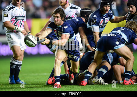 Paris, Frankreich. 29. Mai 2015. Top 14 Rugby-Playoff. Stade Francais vs. Racing Metro. Maxime MACHENAUD (RM92) Credit: Aktion Plus Sport/Alamy Live-Nachrichten Stockfoto