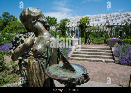 Die Brooklyn Botanical Garden ist ein botanischer Garten im Stadtteil Brooklyn, New York City.  Cranford Rosengarten. Stockfoto