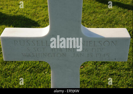 Henri-Chapelle amerikanischen Friedhof und Denkmal, WWII Gräber, US-Friedhof Stockfoto