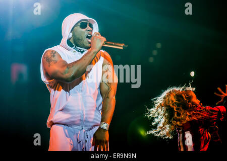 Auburn Hills, Michigan, USA. 29. Mai 2015. NELLY, die Durchführung von The Main Event Tour im Palace of Auburn Hills in Auburn Hills, Michigan auf Kredit kann 29. 2015: Marc Nader/ZUMA Draht/Alamy Live News Stockfoto