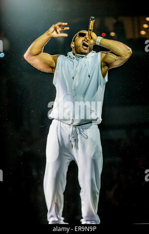 Auburn Hills, Michigan, USA. 29. Mai 2015. NELLY, die Durchführung von The Main Event Tour im Palace of Auburn Hills in Auburn Hills, Michigan auf Kredit kann 29. 2015: Marc Nader/ZUMA Draht/Alamy Live News Stockfoto