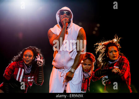 Auburn Hills, Michigan, USA. 29. Mai 2015. NELLY, die Durchführung von The Main Event Tour im Palace of Auburn Hills in Auburn Hills, Michigan auf Kredit kann 29. 2015: Marc Nader/ZUMA Draht/Alamy Live News Stockfoto