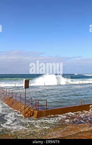 Cronulla Swimmingpool mit Blick auf das Meer Stockfoto