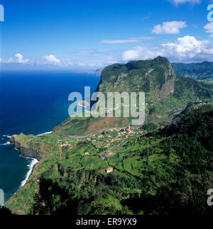 Eagle Rock (Penha de Aguia), Faial, Madeira, Portugal, Europa Stockfoto