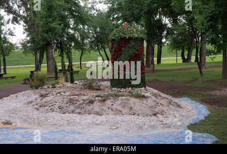 Blumen auf Floraart, 50 Internationale Gartenschau in Zagreb, Kroatien, am 27. Mai 2015 ausgesetzt. Stockfoto