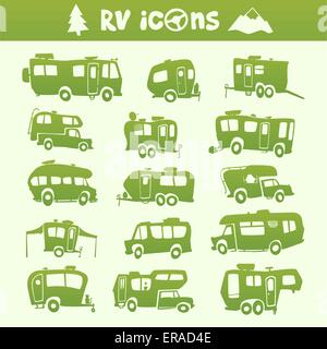 Recreational Vehicle set Stock Vektor