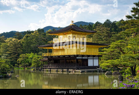 Kinkakuji Tempel (dem Goldenen Pavillon) in Kyoto, Japan Stockfoto