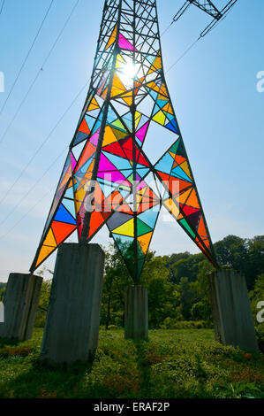 Hochspannung Pole Kunst Ruhr Ruhr Bezirk NRW-Deutschland Stockfoto