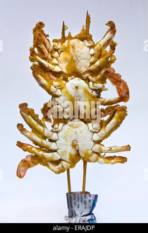 Tiefe Gebratene Krabben auf einem stick Stockfoto