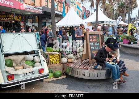 Manly Nachhaltigkeit, Essen und Wein Festival im 29. Jahr am Manly Beach und Corso, Sydney, Australien Stockfoto