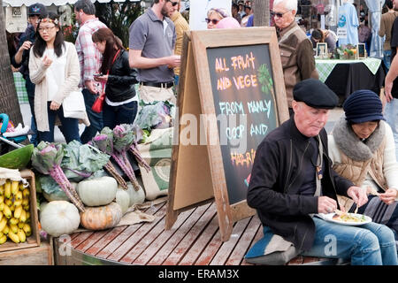 Geschmack von Manly Essen, Wein und Nachhaltigkeit Festival in seinem 29. Jahr auf Manly Beach und Corso, Sydney, New South Wales, Australien Stockfoto