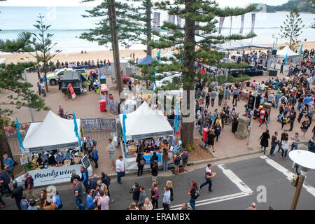 Manly Essen, Wein und Nachhaltigkeit Festival in seinem 29. Jahr auf Manly Beach und Corso, Sydney, New South Wales, Australien Stockfoto