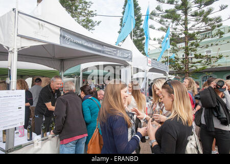 Geschmack von Manly Essen, Wein und Nachhaltigkeit Festival in seinem 29. Jahr auf Manly Beach und Corso, Sydney, New South Wales, Australien Stockfoto