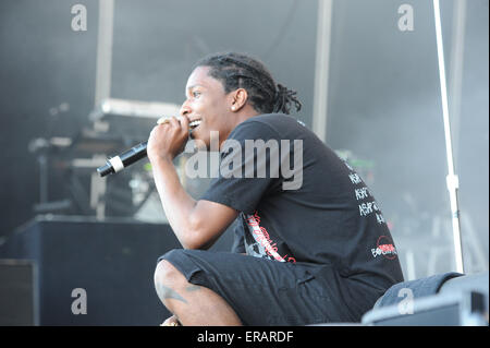 Philadelphia, Pennsylvania, USA. 31. Mai 2015. Ein$ AP ROCKY, erklingt in der Wurzeln Picknick 2015 am Festival Pier in Philadelphia Credit: Ricky Fitchett/ZUMA Draht/Alamy Live News Stockfoto