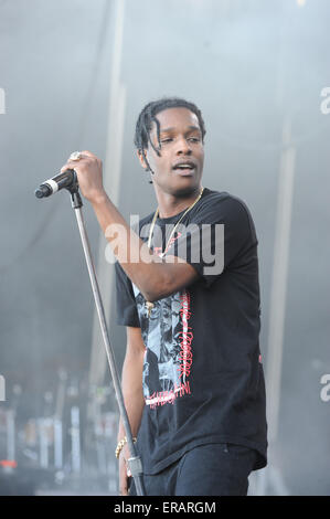 Philadelphia, Pennsylvania, USA. 31. Mai 2015. Ein$ AP ROCKY, erklingt in der Wurzeln Picknick 2015 am Festival Pier in Philadelphia Credit: Ricky Fitchett/ZUMA Draht/Alamy Live News Stockfoto