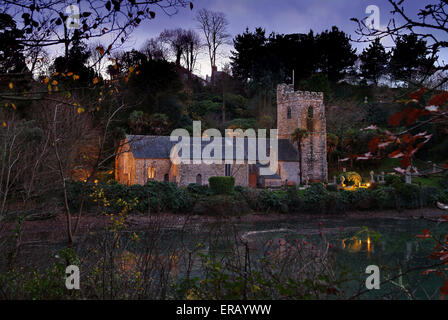 St.Just in Roseland Pfarrkirche St.Just in Roseland, Cornwall, UK Stockfoto