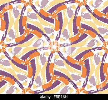 Handgemalte nahtloses Muster gezeichnet. Stock Vektor