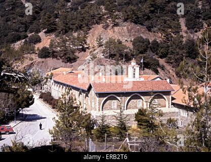 Erhöhten Blick auf die Kykkos Kloster, der mächtigste in Zypern und in der griechisch-orthodoxen Kirche, Zypern. Stockfoto