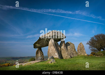 Rhonddatal Ifan neolithische Grabkammer (Cromlech), Pembrokeshire, Wales Stockfoto