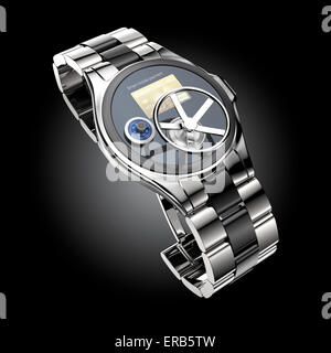 Mobile-Payment-Sicherheitskonzept für smart-Uhr. Clipping-Pfad available.image mit Beschneidungspfad. Stockfoto
