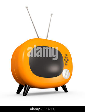 3D-Rendering des Jahrgangs TV Stockfoto