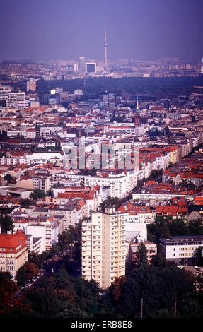 Skyline von Berlin Vom Berliner Funkturm aus gesehen...gabs, Unter flektiert Zu Erkennen Sind sterben: Fernsehturm, Berliner Dom, Reichstag, Stockfoto