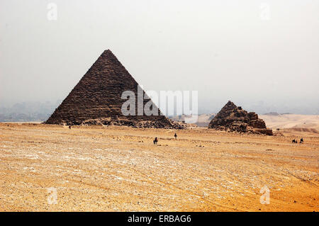Die Pyramiden in Kairo, Ägypten - touristischen Blick. Stockfoto