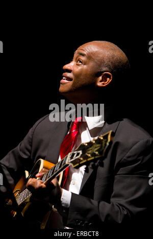 Turin, Italien, 31. Mai 2015. Gitarrist Russell Malone spielt beim Torino Jazz Festival. Stockfoto