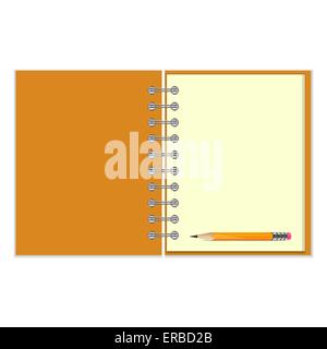 Leeres Notizbuch und Stift Stock Vektor