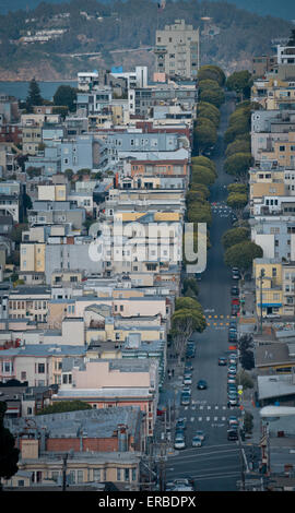 Lombard Street in San Francisco, Kalifornien Stockfoto