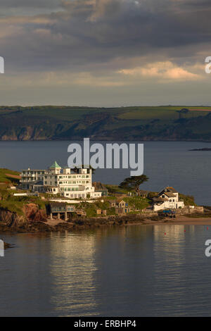 Burgh Island, Devon, zeigt das Art-Deco-Burgh Island Hotel. Stockfoto