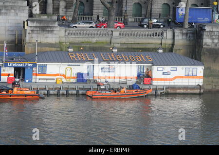 London, UK, 19. Februar 2015, RNLI auf Themse. Stockfoto