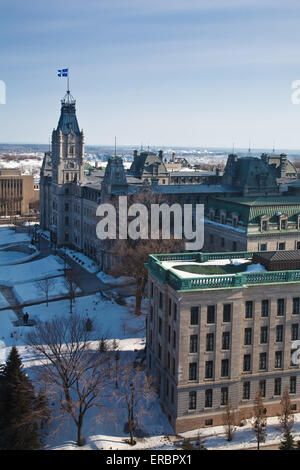 Panoramablick über Quebec Parlamentsgebäude in Quebec City, Kanada Stockfoto