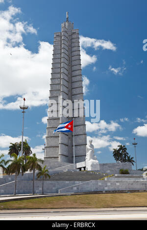 Jose Marti Denkmal, Revolution Plaza, Havanna, Kuba Stockfoto