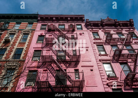 New York, NY 23. Februar 2014 - Mehrfamilienhäuser im Stadtteil Soho in Manhattan Stockfoto