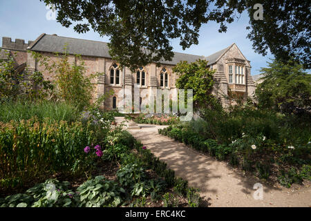 Wells Bishops Palace Gardens, Stadt, Somerset, England UK Stockfoto