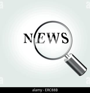 Vektor-Illustration der Lupe Konzept Hintergrund news Stock Vektor