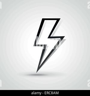 Vektor-Illustration von Lightning Bolt Symbol Konzept Stock Vektor