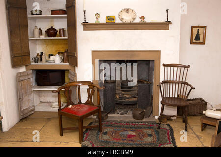 Großbritannien, England, Cheshire, Styal, Quarry Bank Mühle, Erholung der Mühle Arbeiter-Cottage-Küche Stockfoto